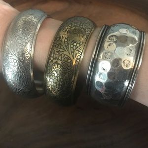 (3) Beautiful Bracelets Metal